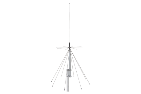 Sirio SD-1300 U basis scanner antenne met zijradialen aan een antennemast