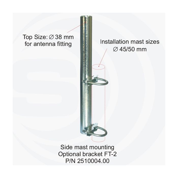 Sirio GP76-88LB monagemateriaal en afmetingen