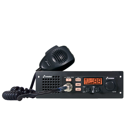 Stabo XM 3004e-R is een geavanceerde 27MC transceiver met luidspreker, display en microfoon