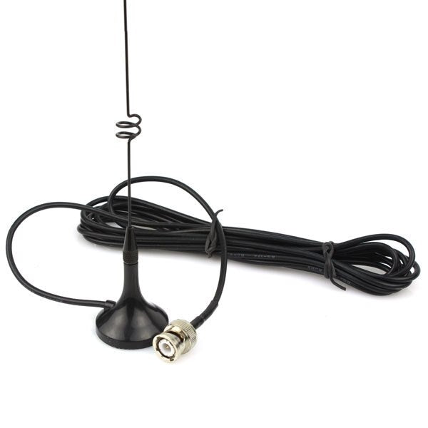 Nagoya UT-108UV mobiele UHF/VHF antenne met magneetvoet , 3 meter RG174 kabel en een BNC-Male connector