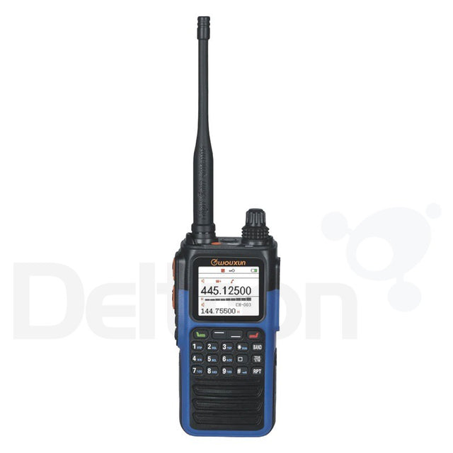 Wouxun KG-Q332 tri-band UHF/VHF portofoon met groot duidelijk display en robuuste behuizing