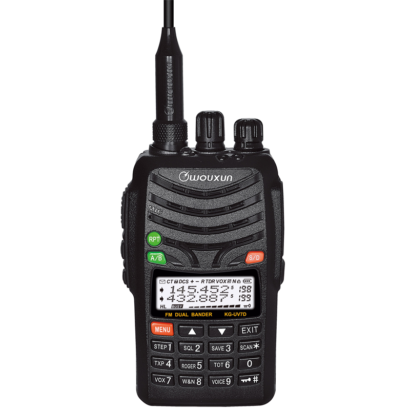 Wouxun KG-UV7D portable UHF/VHF transceiver met display en toestenbord