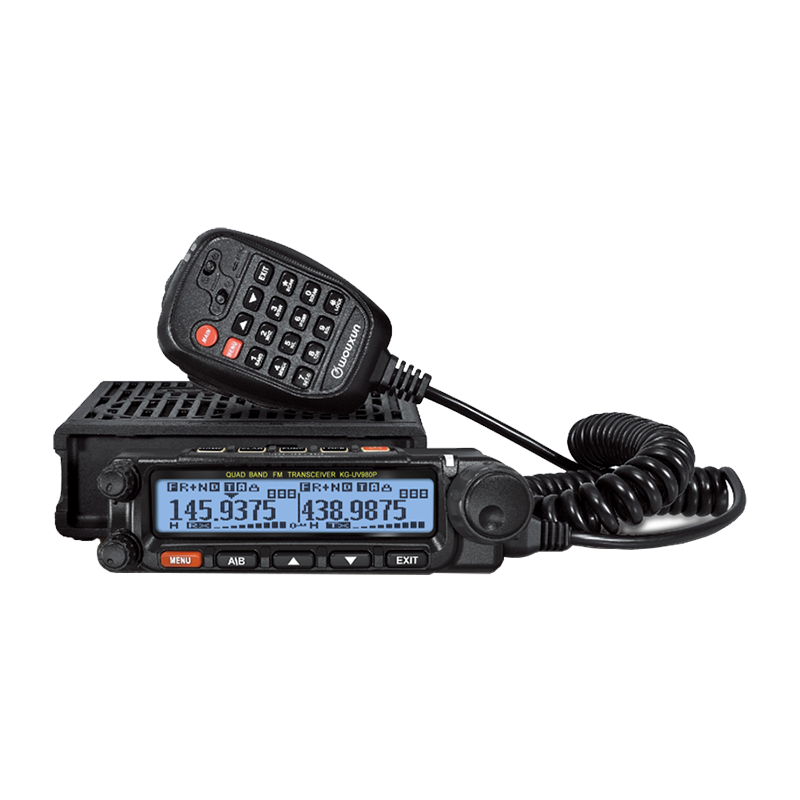 Wouxun KG-UV980P krachtige quad band transceiver met groot helder display en multifunctionele handmicrofoon