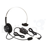 Yaesu SSM-63A headset met haakste 1-Pin Yaesu aansluiting en bedieningknop