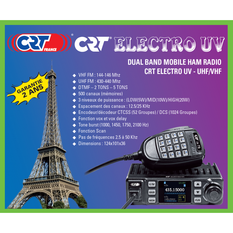 CRT Electro UV V3 VOX UHF/VHF transceiver in de originele verpakking