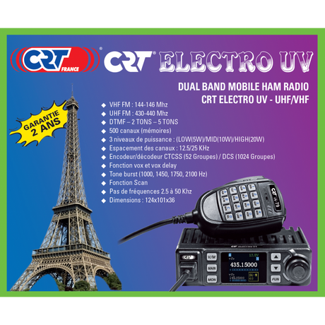 CRT Electro UV V3 VOX UHF/VHF transceiver in de originele verpakking