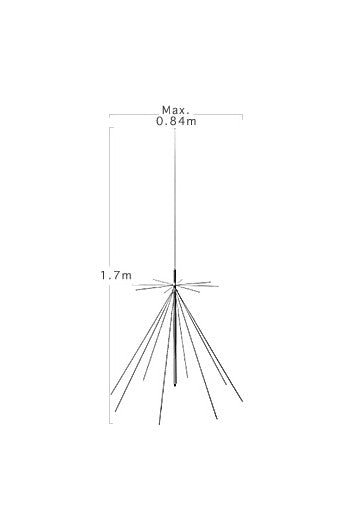 Diamond D-130 discone antenne voor de UHF en VHF banden