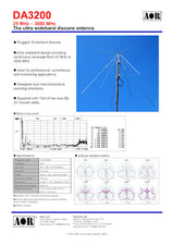 AOR DA3200 scanner antenne datasheet