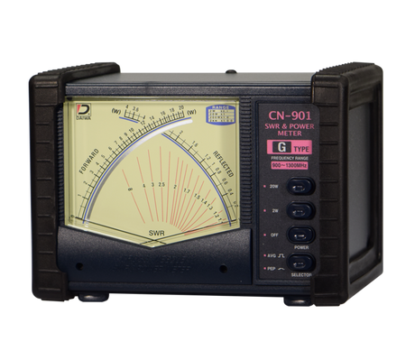 Daiwa CN-901G SWR en Watt meter met kruisnaald met bedieningsknoppen