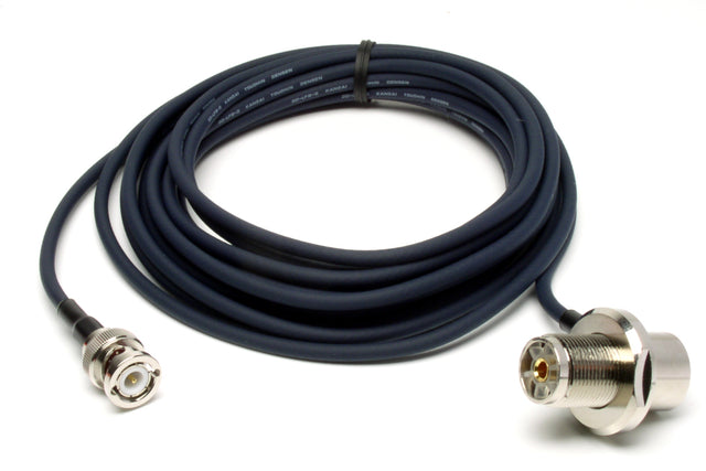 Diamond 2D5BR coaxkabel 500cm met een UHF-Female en een BNC-Male connector.